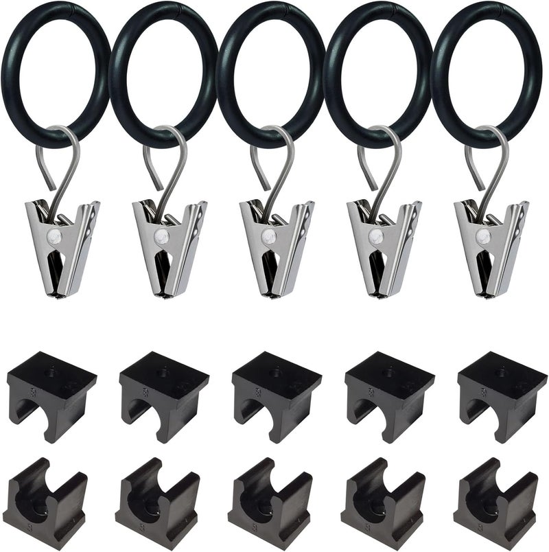 Luckupper Garden Flag Clips and Stoppers,Tiger Clip with Ring and U Clamp(for 8mm Rod),Anti Wind Accessories for Garden Flag Holder - Image 1
